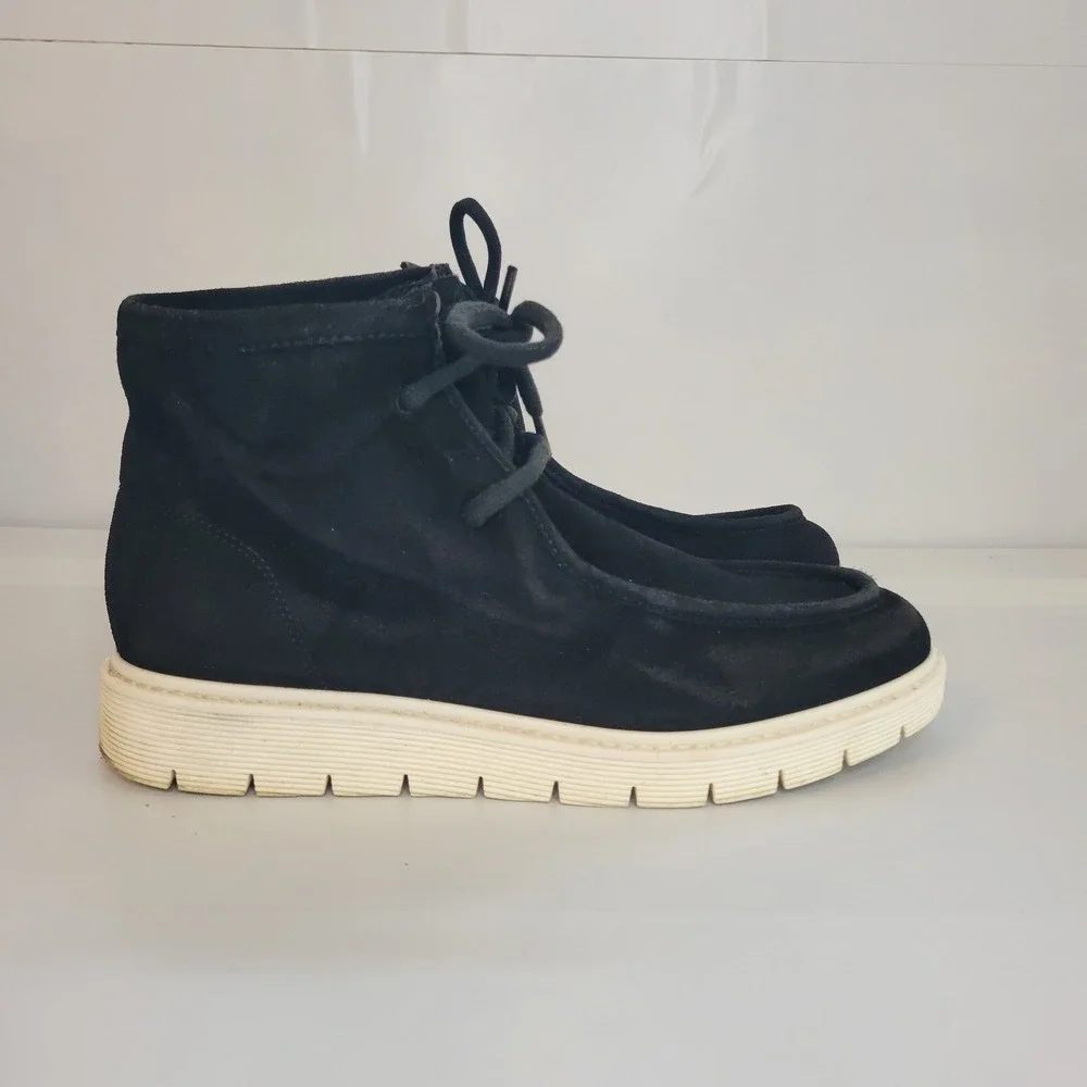 AQUATALIA Womens Kayden Black Suede Boots Size 9.5 Booties‎ Made in Italy